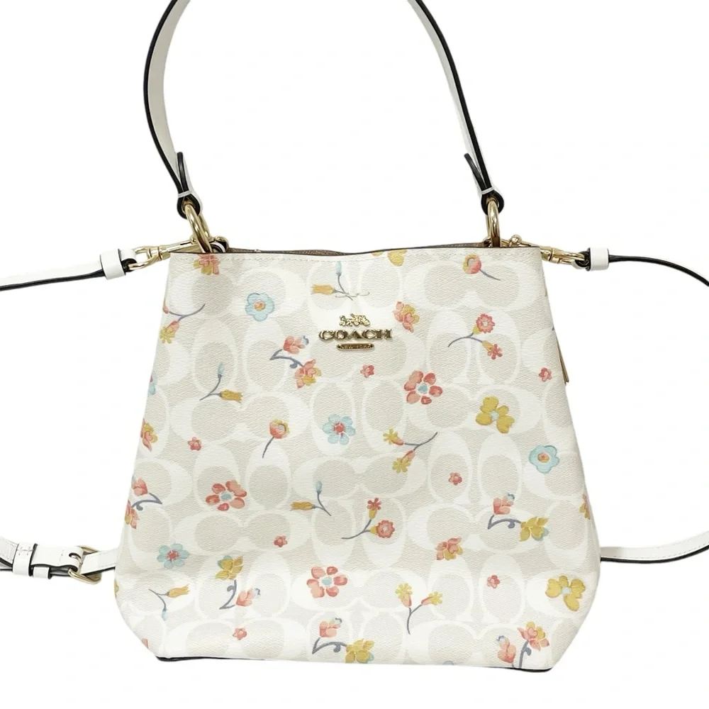 Coach Small Town Bucket Bag Signature Mystical Floral Shoulder Bag - Picture 1 of 7